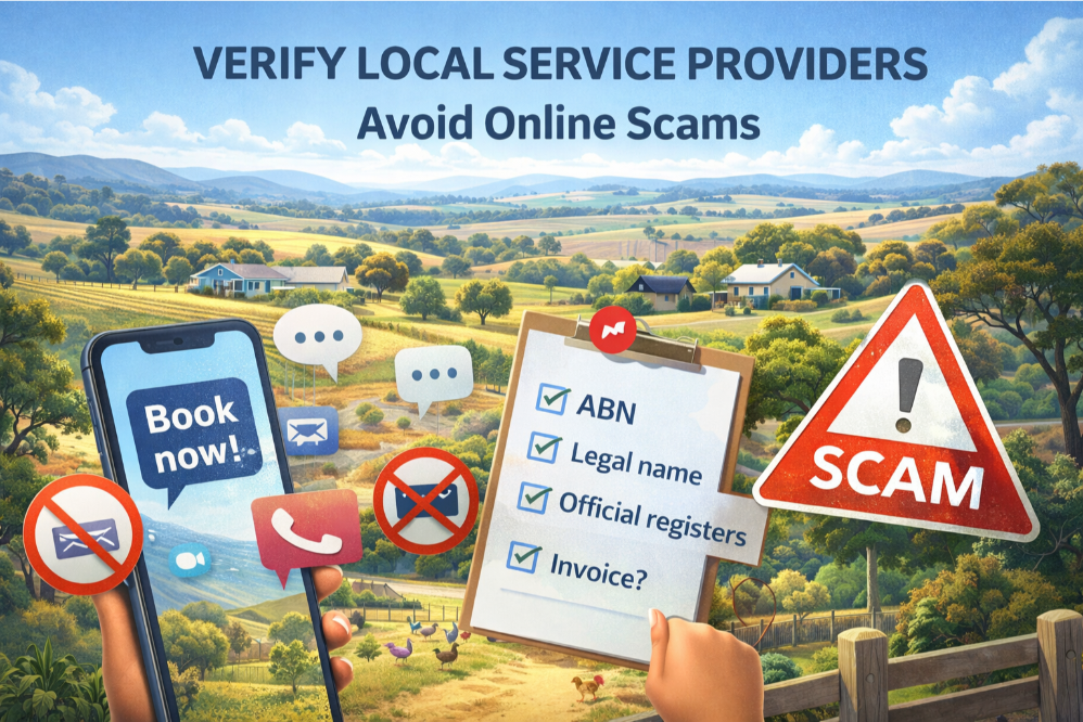 Scam awareness and verification checks for local service posts